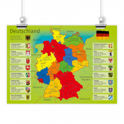 Kinder Lernposter Deutschland A1/ A2/ A3
