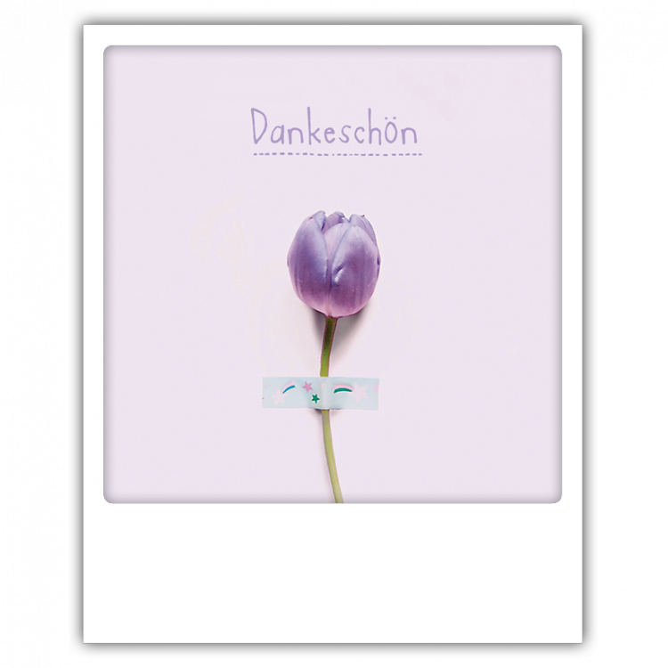 Pickmotion Photo-Postkarte Danke-Tulpe
