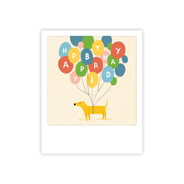 Pickmotion Kleine Postkarte Happy Birthday Dog