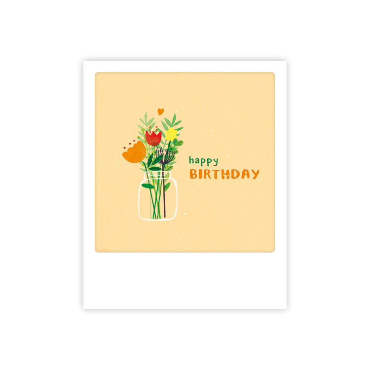 Pickmotion Kleine Postkarte Happy Birthday