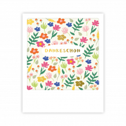 Pickmotion Kleine Postkarte Dankeschön Blumen