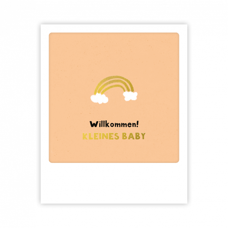 Pickmotion Kleine Postkarte Willkommen Baby