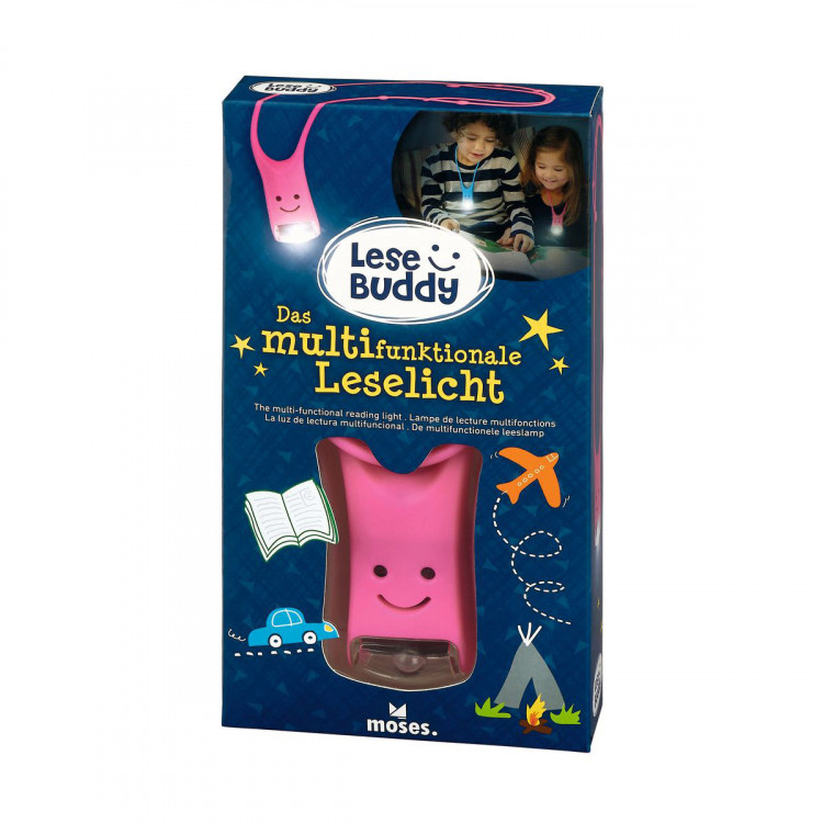 MOSES Lese Buddy- Das multifunktionale Leselicht pink