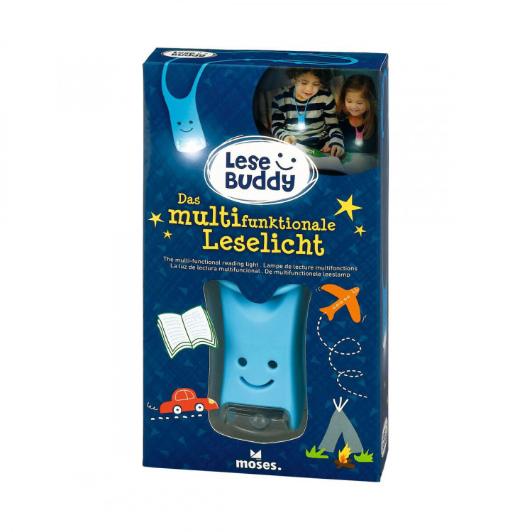 MOSES Lese Buddy- Das multifunktionale Leselicht blau