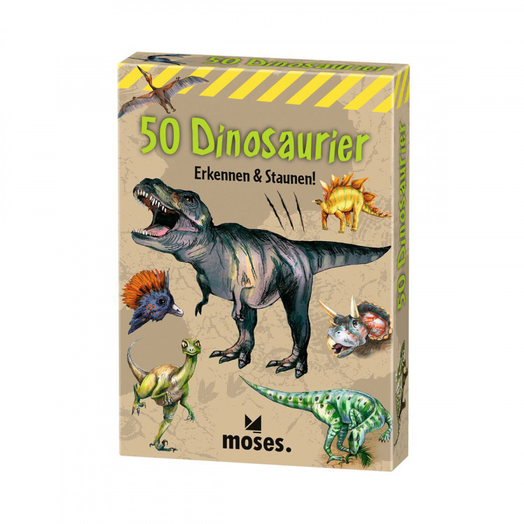 MOSES Kartenspiel- 50 Dinosaurier