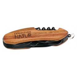 MOSES Expedition Natur Outdoor-Taschenmesser mit Holzgriff