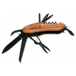 MOSES Expedition Natur Outdoor-Taschenmesser mit Holzgriff