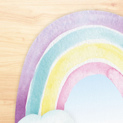stabiles Vinyl Tischset Regenbogen Kinder Platzset abwaschbar
