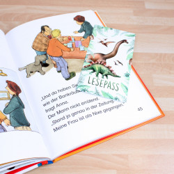 Lesepass Dinosaurier Lesezeichen zum Lesen üben Grundschule
