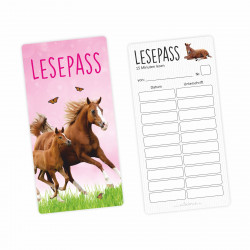 Lesepass Pferde Lesezeichen zum lesen üben Grundschule