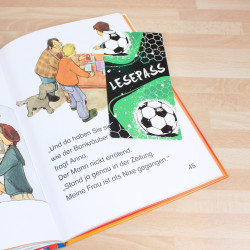 Lesepass Fußball Lesezeichen zum Lesen üben Grundschule