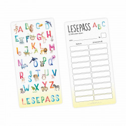 Lesepass Alphabet Lesezeichen zum lesen üben Grundschule