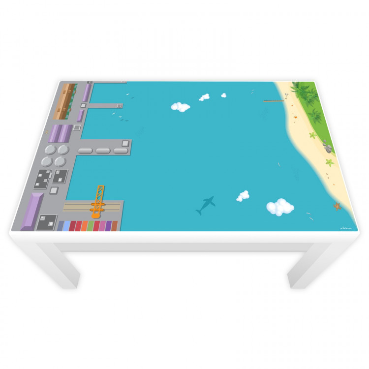 Spielfolie für LACK Tisch klein Hafen & Insel  (Möbel nicht inklusive)