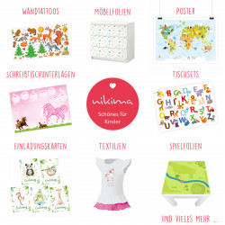 Möbelaufkleber Ordnungssticker für Kleidung pink/weiß