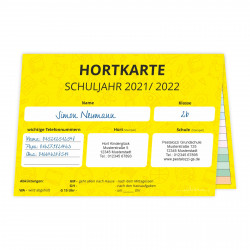 Hortkarte für Schuljahr 2021/2022 A5