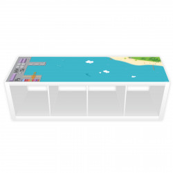 Spielfolie für KALLAX Regal Hafen & Insel lang (Möbel nicht inklusive)