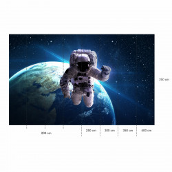 Fototapete Weltall Astronaut Vliestapete Kinderzimmer Tapete inkl. Kleister