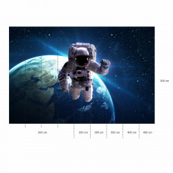 Fototapete Weltall Astronaut Vliestapete Kinderzimmer Tapete inkl. Kleister