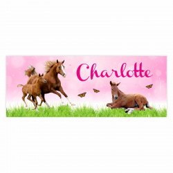 personalisierter Stiftebecher Pferde rosa mit Namen - OHNE STIFTE - Stifteköcher Stiftehalter
