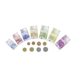 GOKI Spielgeld Geldscheine und Münzen in Euro - 116 Teile