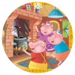 DJECO Puzzle: Die 3 kleinen Schweinchen - 24 Teile