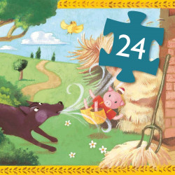 DJECO Puzzle: Die 3 kleinen Schweinchen - 24 Teile