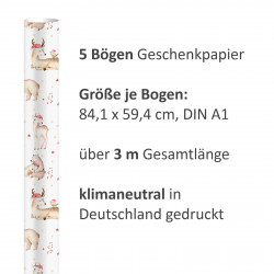 5 Bögen Geschenkpapier Weihnachten - 1,60€/qm- 84,1 x 59,4 cm