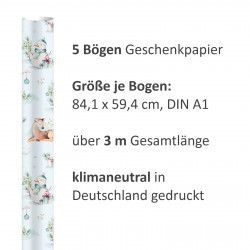 5 Bögen Geschenkpapier Winterland - 1,60€/qm- 84,1 x 59,4 cm