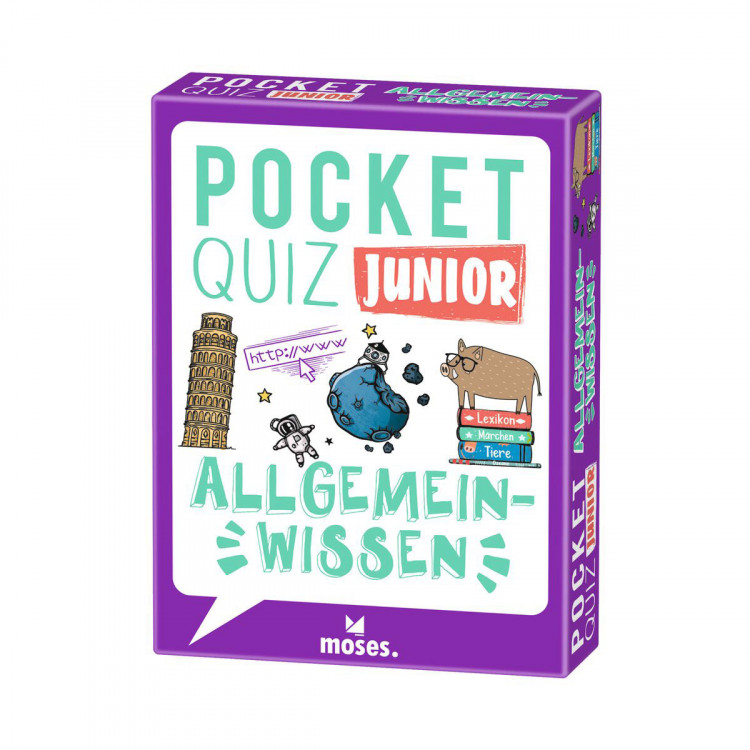 MOSES Pocket Quiz Junior - Allgemeinwissen - 50 Karten