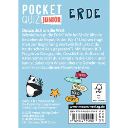 MOSES Pocket Quiz Junior - Erde - 50 Karten