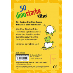 MOSES 50 Dinostarke Rätsel - 50 Karten - Dinosaurier Dino