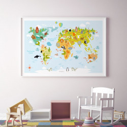 bezaubernde Kinder Weltkarte modern