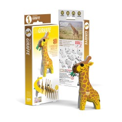 EUGY 3D Bastelset Giraffe gelb - einzigartige 3D Tierfigur