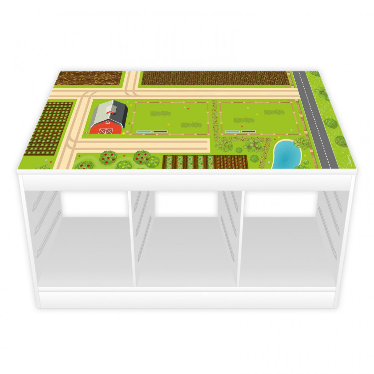 Spielfolie/ Möbelfolie für IKEA TROFAST Bauernhof Aufkleber Sticker Kinderzimmer Spieltisch (Möbel nicht inklusive)