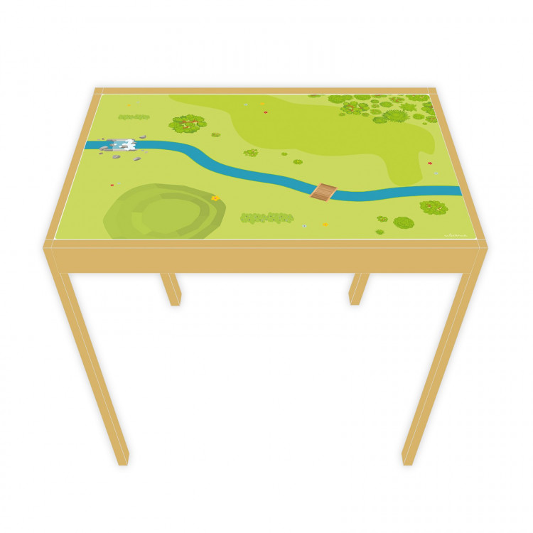 nikima - Spielfolie/ Möbelfolie für IKEA LÄTT Spieltisch Wald & Wiese Aufkleber Sticker Kinderzimmer (Möbel nicht inklusive)