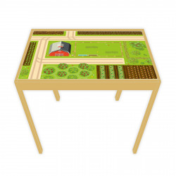 nikima - Spielfolie/ Möbelfolie für IKEA LÄTT Spieltisch Bauernhof Aufkleber Sticker Kinderzimmer (Möbel nicht inklusive)