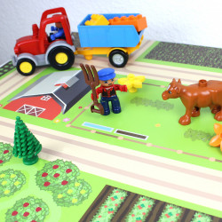 nikima - Spielfolie/ Möbelfolie für IKEA LÄTT Spieltisch Bauernhof Aufkleber Sticker Kinderzimmer (Möbel nicht inklusive)