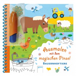 ARENA - Kindermalbuch ausmalen mit dem magischen Pinsel Bauernhoftiere