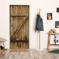selbstklebendes Türbild - Holztür 0,9 x 2 m (16,66 €/m²) - Türtapete Türposter Klebefolie Dekorfolie
