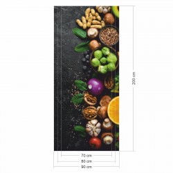 selbstklebendes Türbild - Küche 0,9 x 2 m (16,66 €/m²) - Türtapete Türposter Klebefolie Dekorfolie