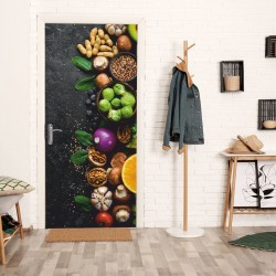 selbstklebendes Türbild - Küche 0,9 x 2 m (16,66 €/m²) - Türtapete Türposter Klebefolie Dekorfolie