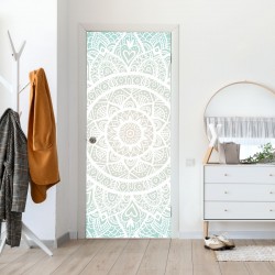 selbstklebendes Türbild - Mandala 0,9 x 2 m (16,66 €/m²) - Türtapete Türposter Klebefolie Dekorfolie