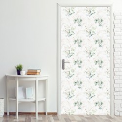 2 x 0,9 m selbstklebende Folie - Floral weiß/grün (16,66 €/m²)
