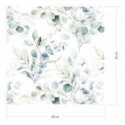 2 x 0,9 m selbstklebende Folie - Floral weiß/grün (16,66 €/m²) Klebefolie Dekorfolie Möbelfolie