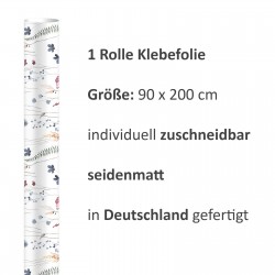 2 x 0,9 m selbstklebende Folie - Mohnblumen (16,66 €/m²) Klebefolie Dekorfolie Möbelfolie