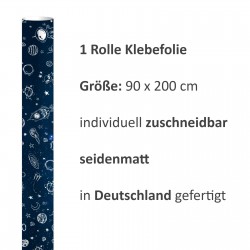 2 x 0,9 m selbstklebende Folie - Weltall (16,66 €/m²) Klebefolie Dekorfolie Möbelfolie