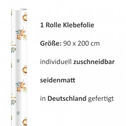 2 x 0,9 m selbstklebende Folie - Wildtiere (16,66 €/m²) Klebefolie Dekorfolie Möbelfolie