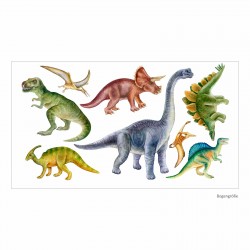 234 Wandtattoo Dinosaurier - T-Rex, Triceratops, Stegosaurus, ...