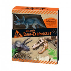 MOSES Dino Erlebnisset Triceratops Spielfigur + Skelett zum ausgraben