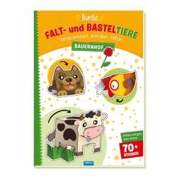 TRÖTSCH Bastelbuch Bunte Falt- und Basteltiere - Bauernhof